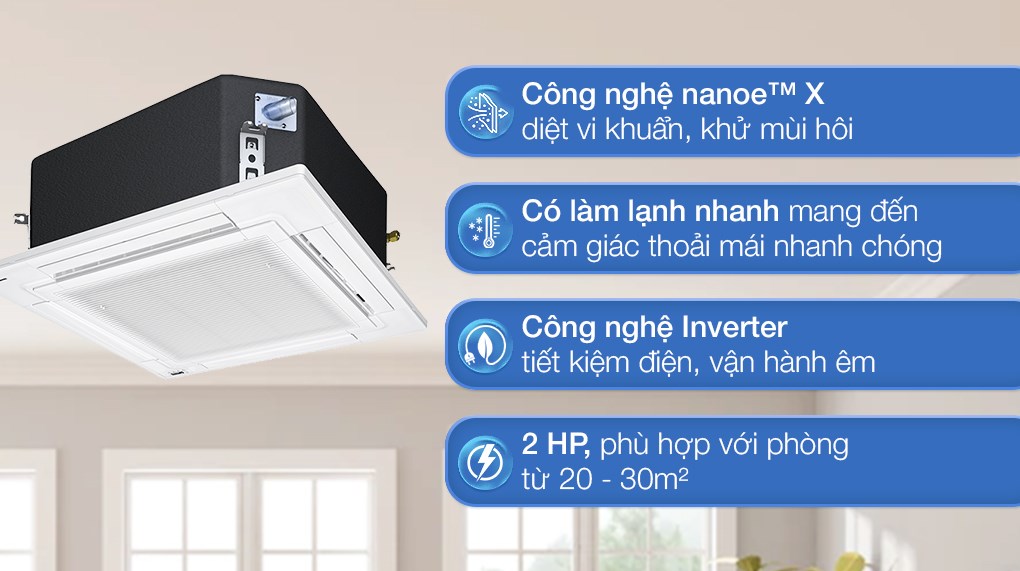 Đánh chung về điều hòa âm trần cassette Panasonic S-25PU1H5B/U-25PN1H5