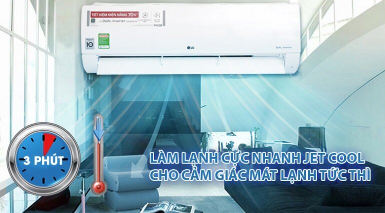 Tìm hiểu ưu nhược điểm của chế độ Jet Cool trên điều hòa LG