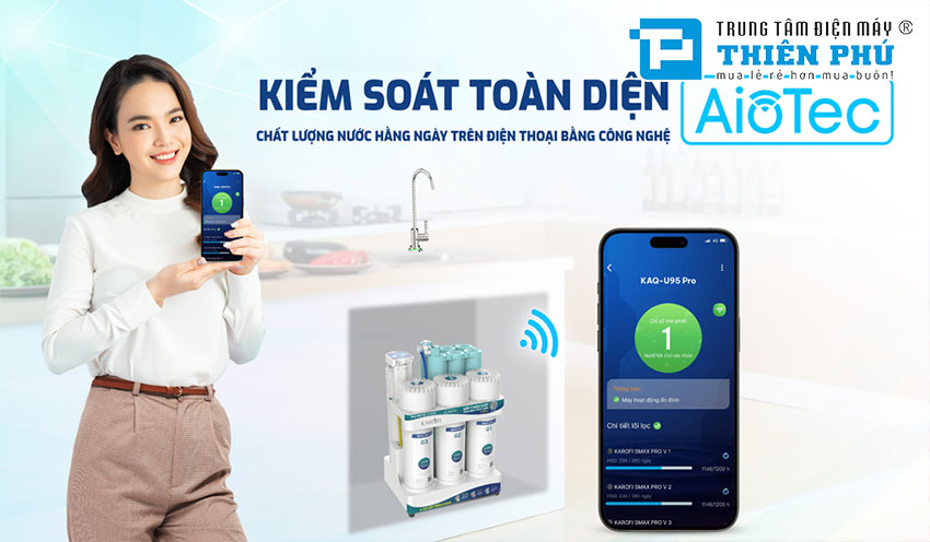 Máy Lọc Nước Karofi KAQ-U95 Pro 10 Lõi