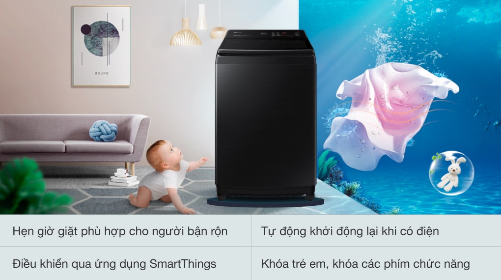 máy giặt Samsung
WA17CG6886BVSV 17kg