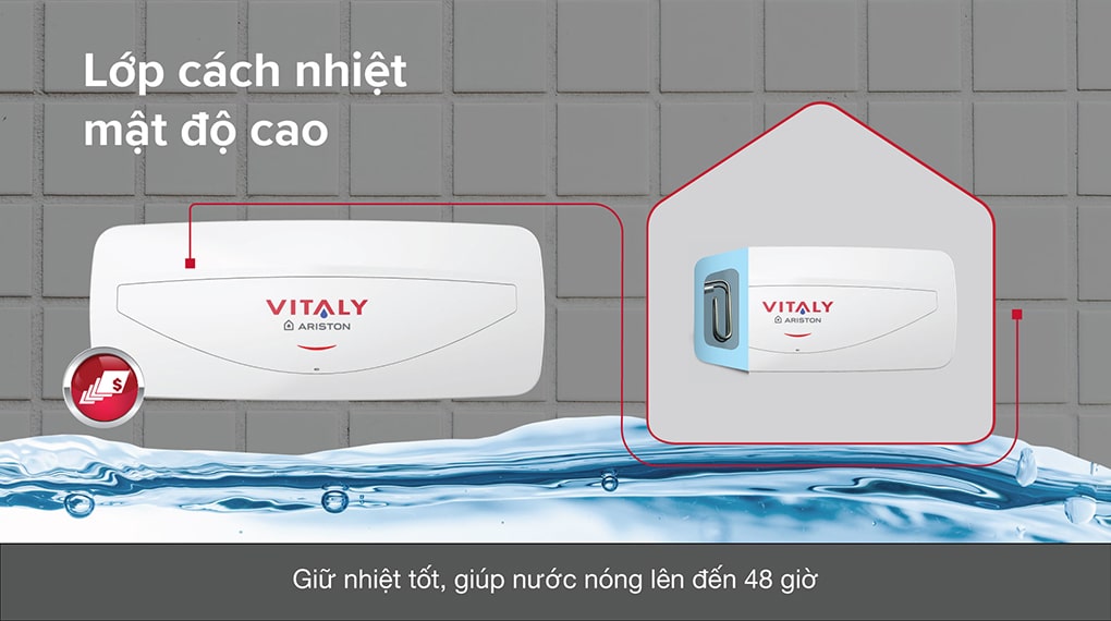 Tắm nước nóng thoải mái với bình nóng lạnh Ariston Vitaly 20SL? Bí mật nằm ở đâu?