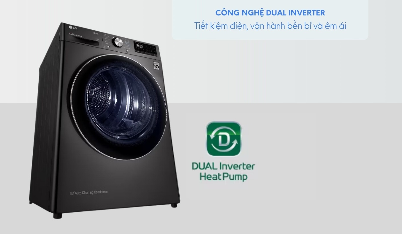 5 lý do để bạn lựa chọn ngay cho gia đình máy sấy quần áo LG inverter 10.5kg DVHP50B