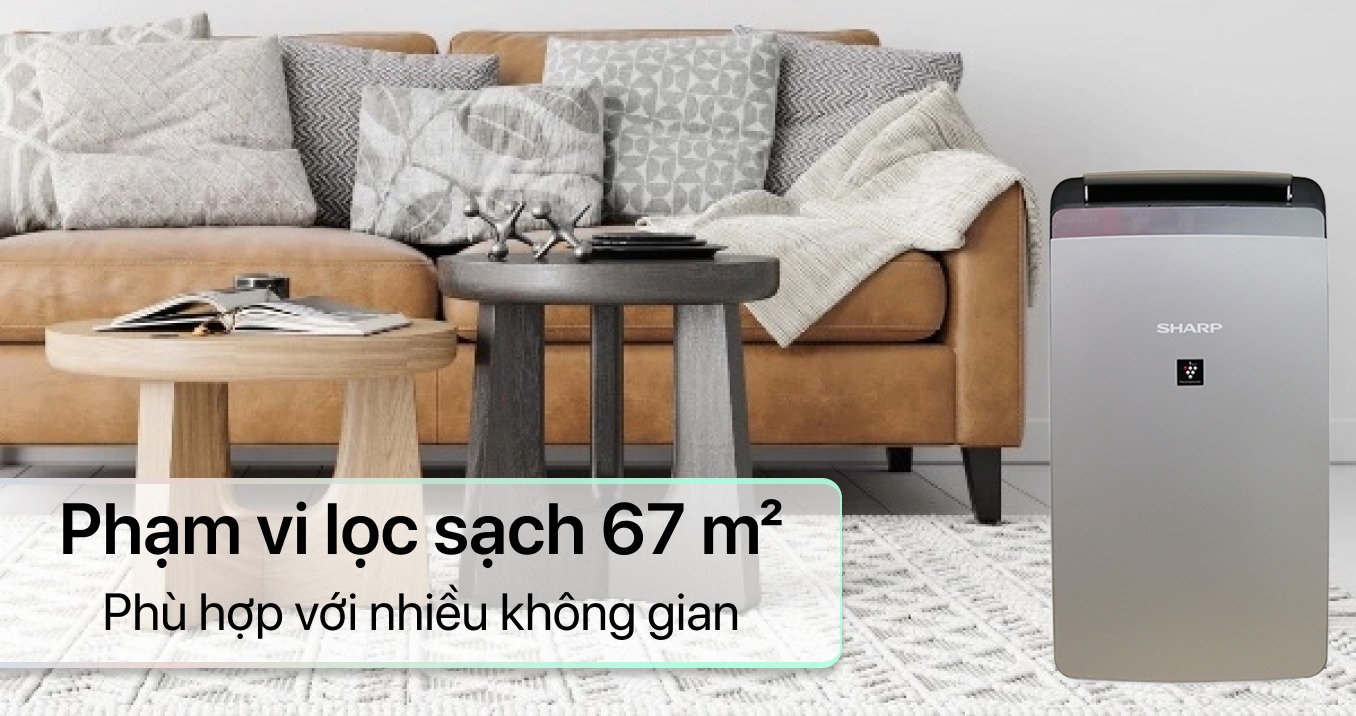 Máy lọc không khí Sharp hút ẩm DW-J27FV-S, mua một nhưng lại được tới hai chức năng