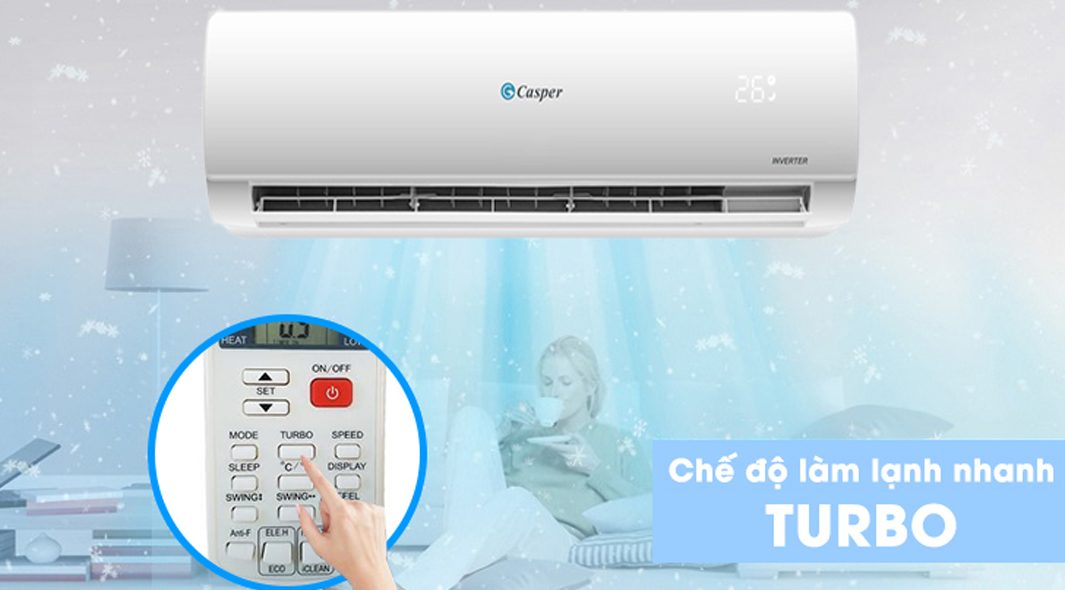 Khi nào nên sử dụng chế độ Turbo trên điều hòa Casper?