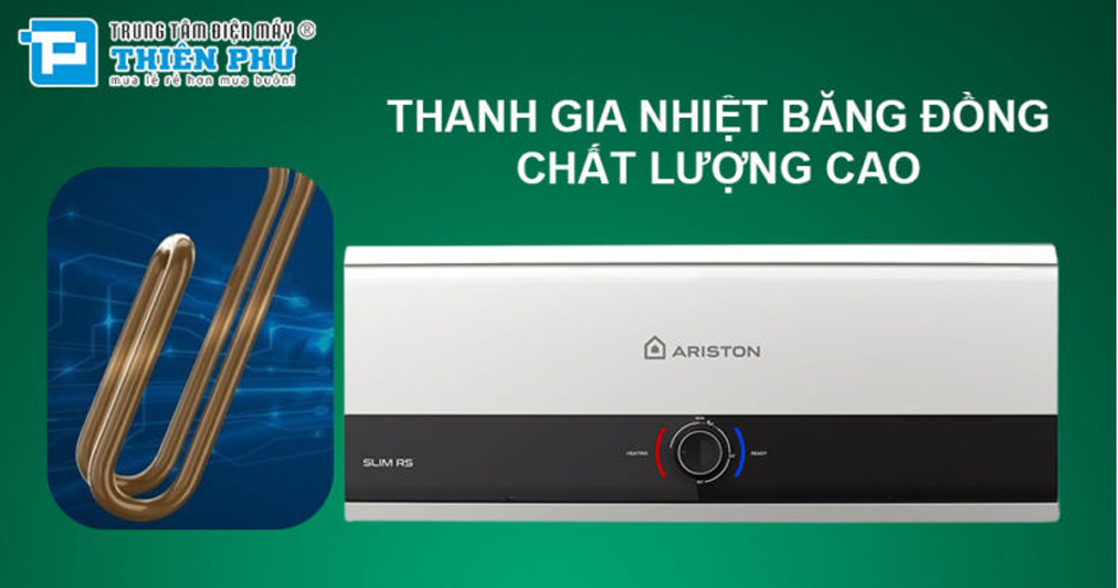 Bật mí ưu điểm vượt trội khi lựa chọn bình nóng lạnh Ariston 30 Lít Slim3 30 RS