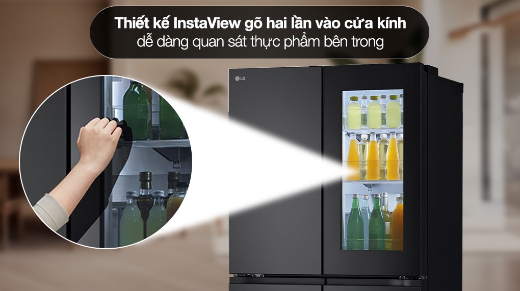 Tủ lạnh LG 4 cánh LFD61BLGAI - Lựa chọn tuyệt vời cho gia đình trên 5 người