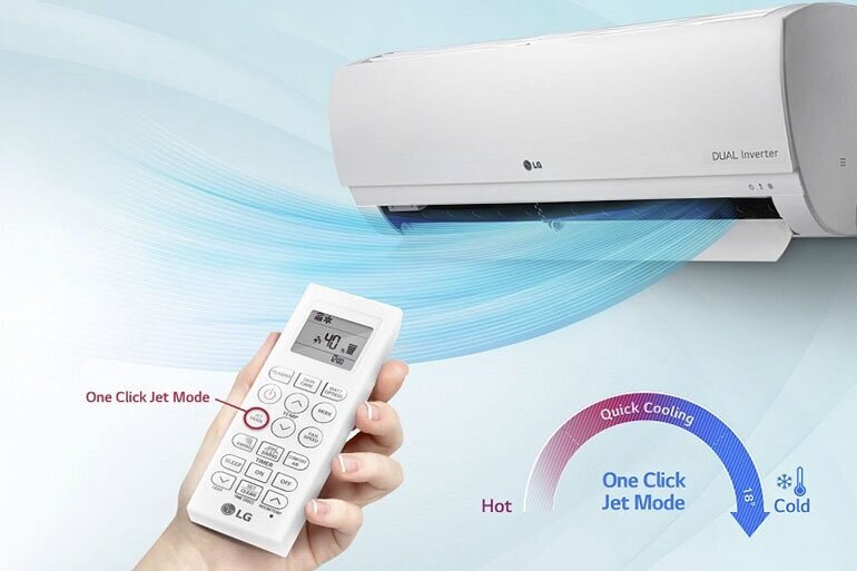 Hướng dẫn sử dụng chế độ Jet Cool trên điều hòa LG hiệu quả