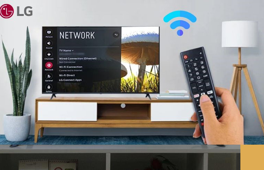 Cách sử lý tivi lg 4k 55UT8050PSB vào mạng chậm?
