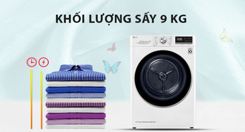 Thời điểm vàng để sắm ngay máy sấy quần áo LG 9kg DVHP09W