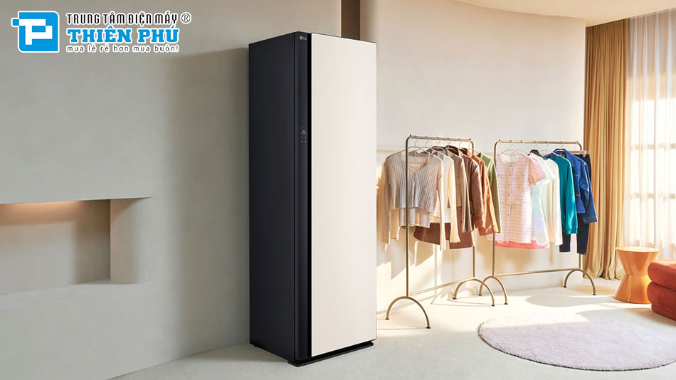 Sang trọng và tinh tế hơn cùng với chiếc tủ chăm sóc quần áo LG 5 móc SC5MBR80H