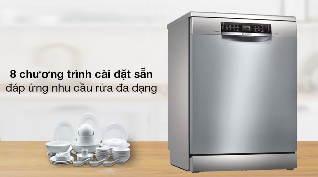 Máy rửa bát Bosch SMS6ZCI49E đa dạng chương trình rửa