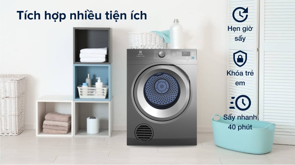 Công nghệ, tính năng, chế độ bảo hành của máy sấy quần áo Electrolux 8.5kg EDS854N3SB bạn nên biết trước khi lựa chọn