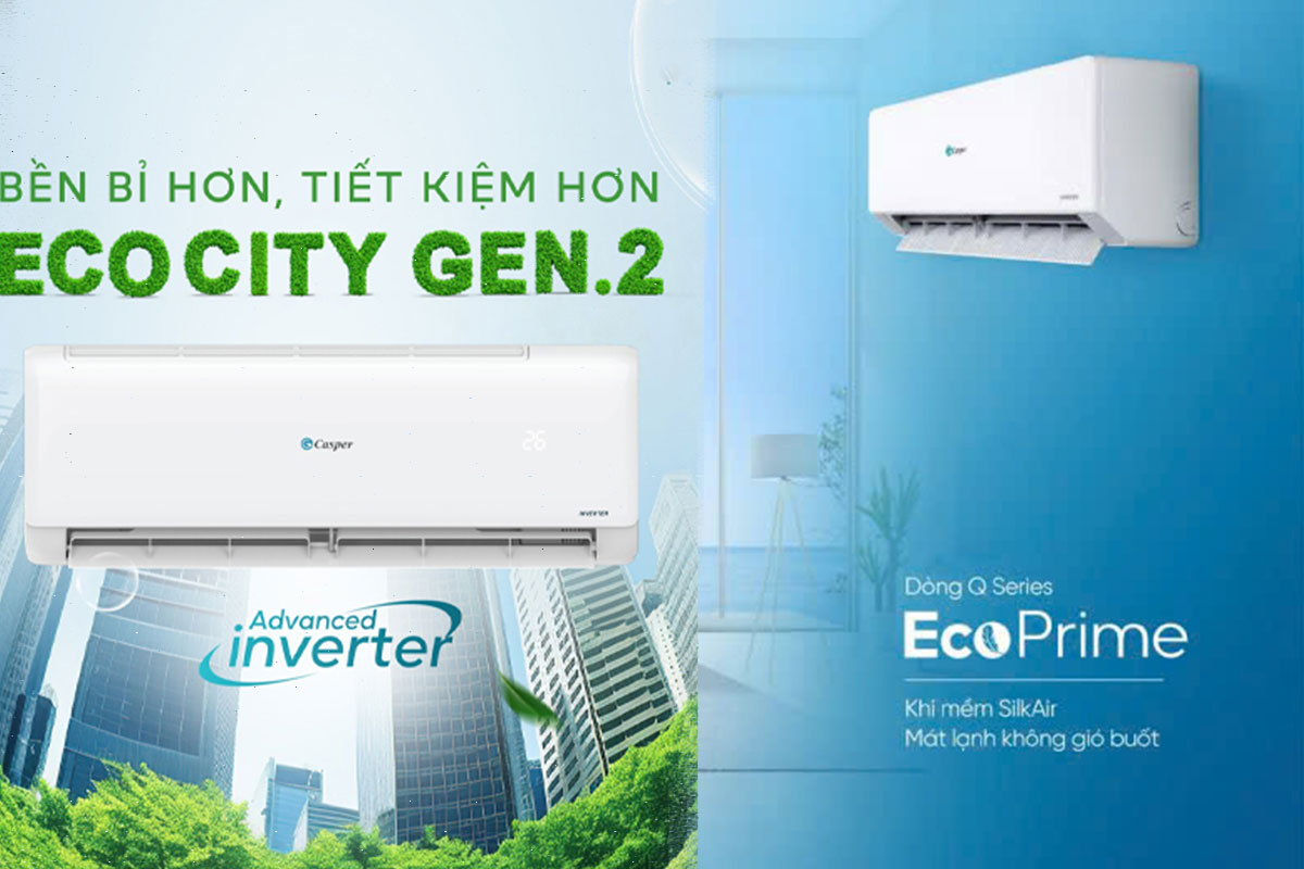 So sánh về hai dòng điều hòa Casper 2024 EcoCity Gen 2 và Eco Prime