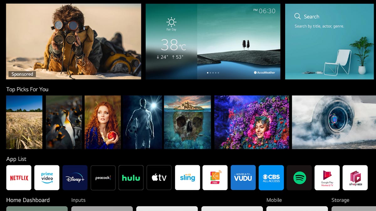 Đáp ứng mọi nhu cầu giải trí với WebOs 24 trên tivi LG 43 Inch 43UT8050PSB