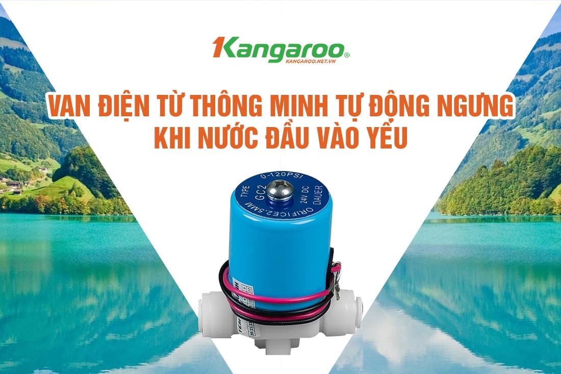 Máy lọc nước Kangaroo KG109AVTU tích hợp trực tiếp van điện từ