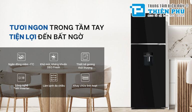 Tủ lạnh Aqua inverter 328 lít AQR-T380FA(WGB) lựa chọn hoàn hảo cho gia đình hiện đại