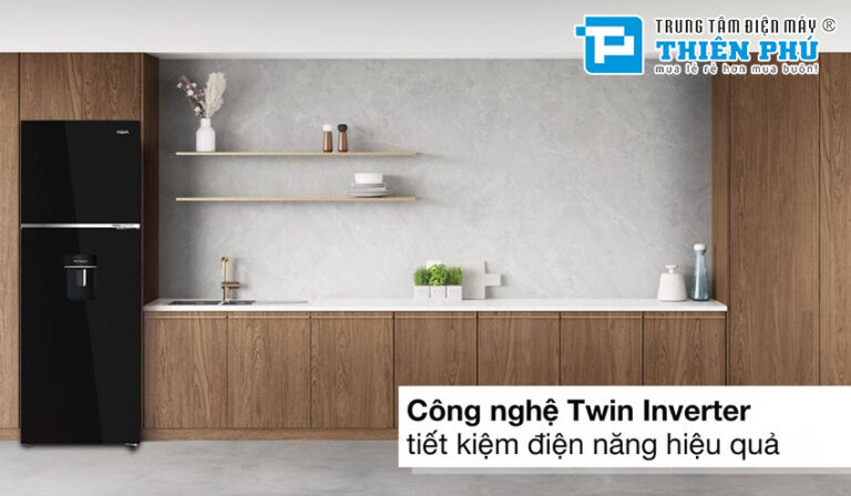 Tủ lạnh Aqua inverter AQR-T410FA(WGB) thiết kế sang trọng, tiết kiệm điện vượt trội