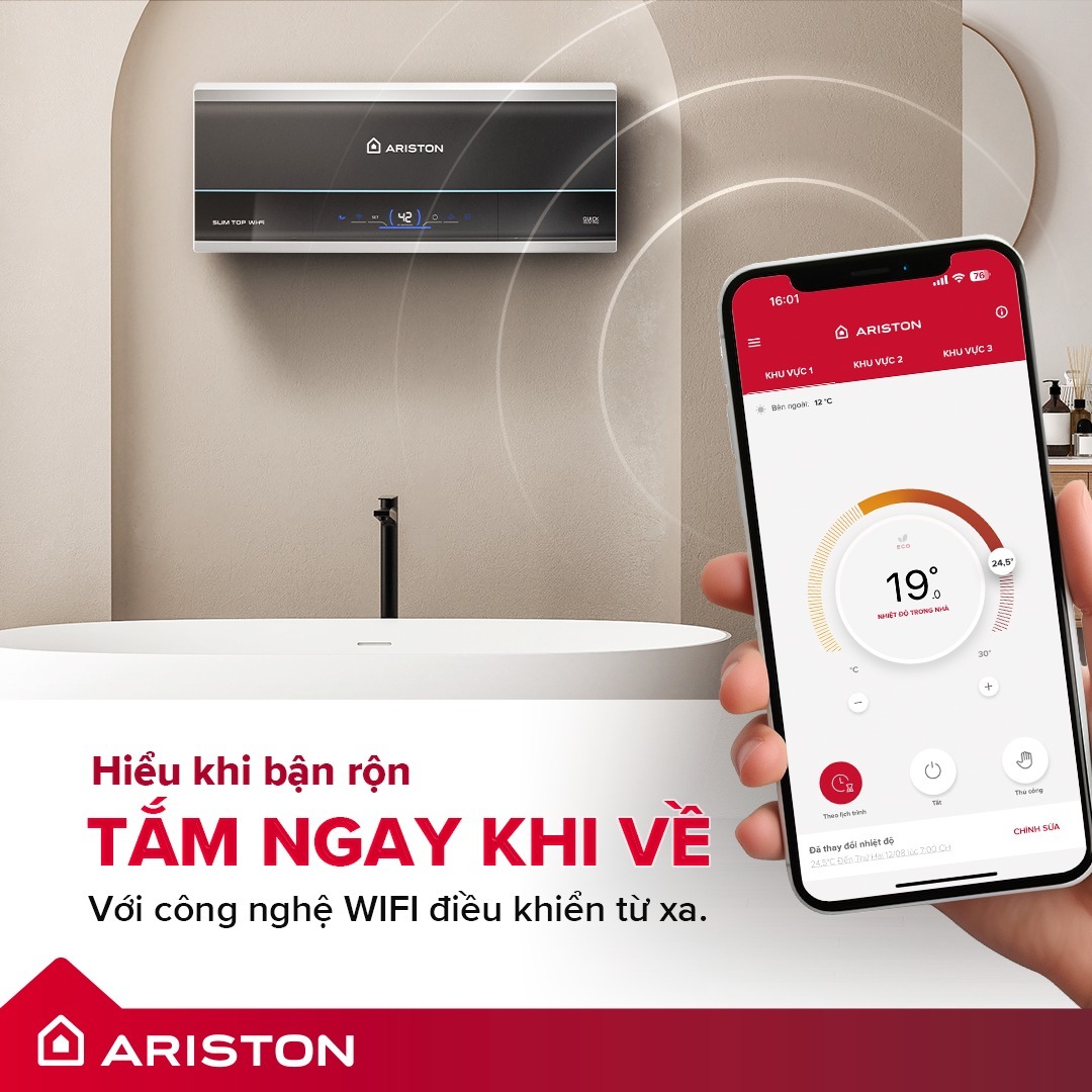 Tìm hiểu lý do bình nóng lạnh Ariston Slim3 30 Top Wifi luôn cháy hàng?