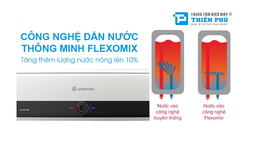 Tìm hiểu công nghệ và tính năng trên bình nóng lạnh Ariston 30 Lít Slim3 30 RS