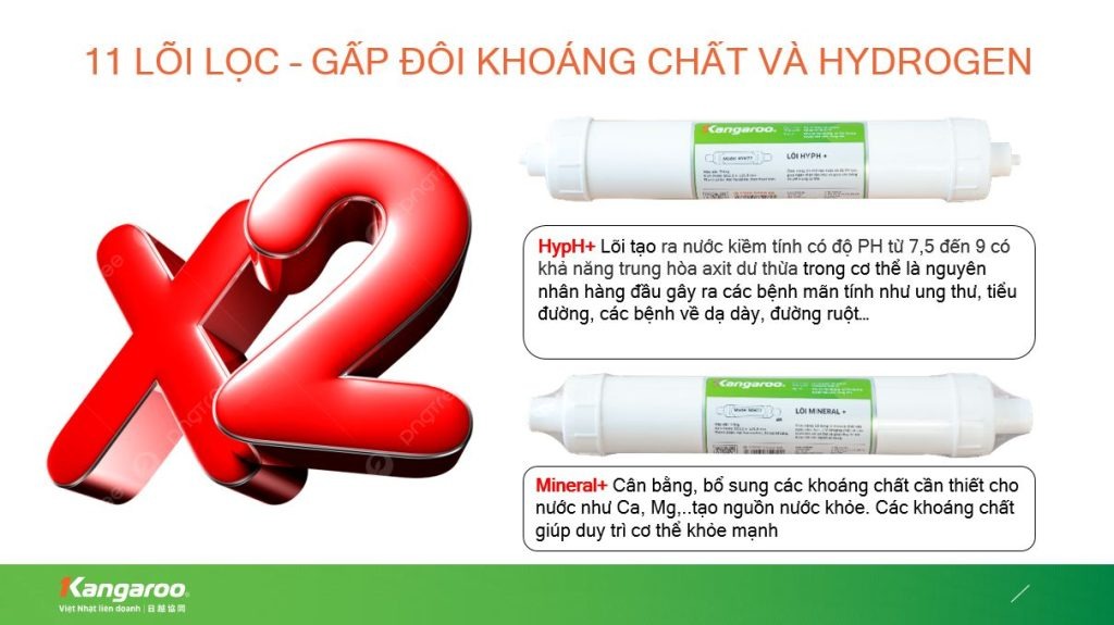 Hệ lõi siêu lọc 11 lõi lọc mạnh mẽ 