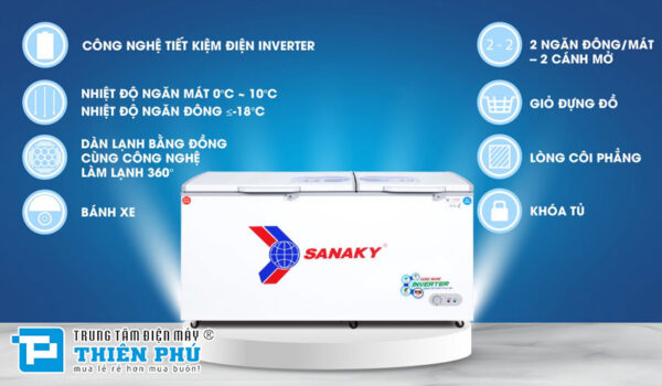 Khám phá một số đặc điểm nổi bật trên chiếc tủ đông Sanaky VH-6699W3