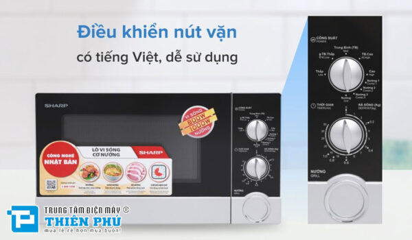 Lò vi sóng Sharp R-G302VN-S giải pháp nấu nướng nhanh chóng, an toàn và tiện lợi