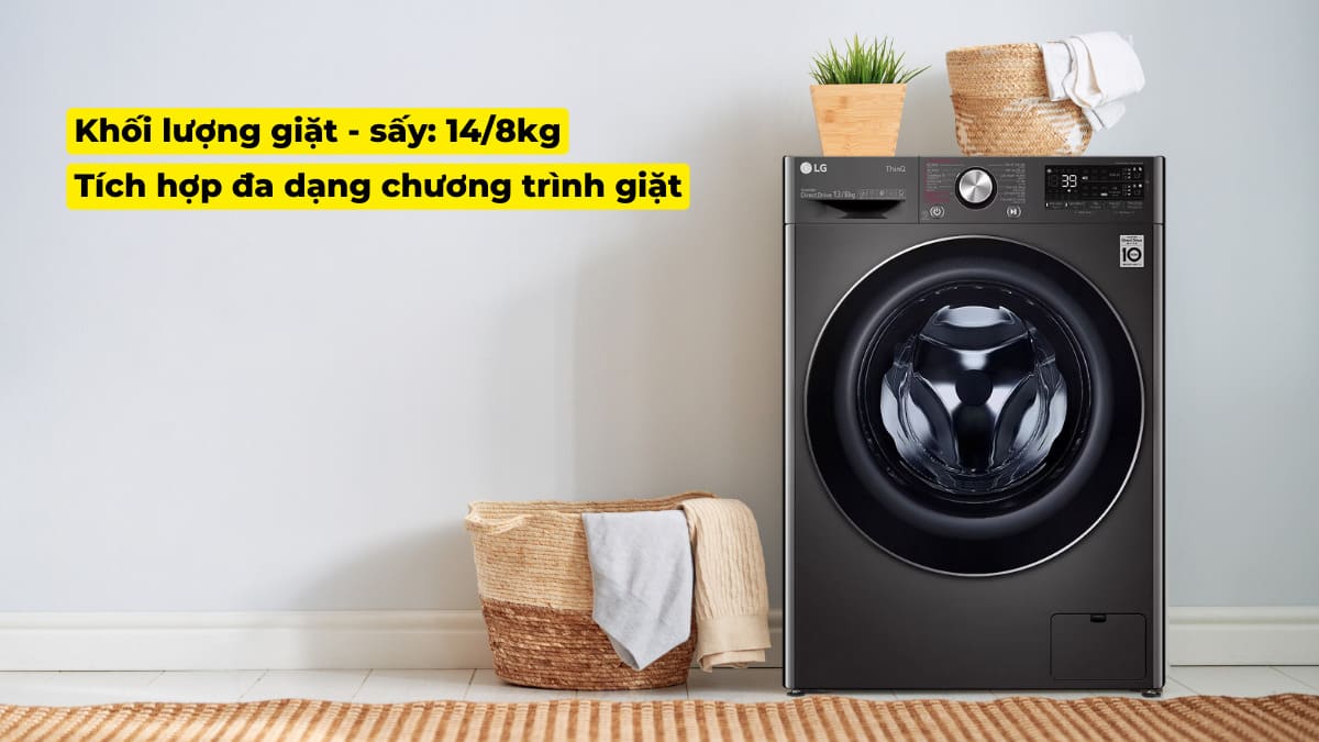 máy giặt sấy LG FV1414H3BA 14kg