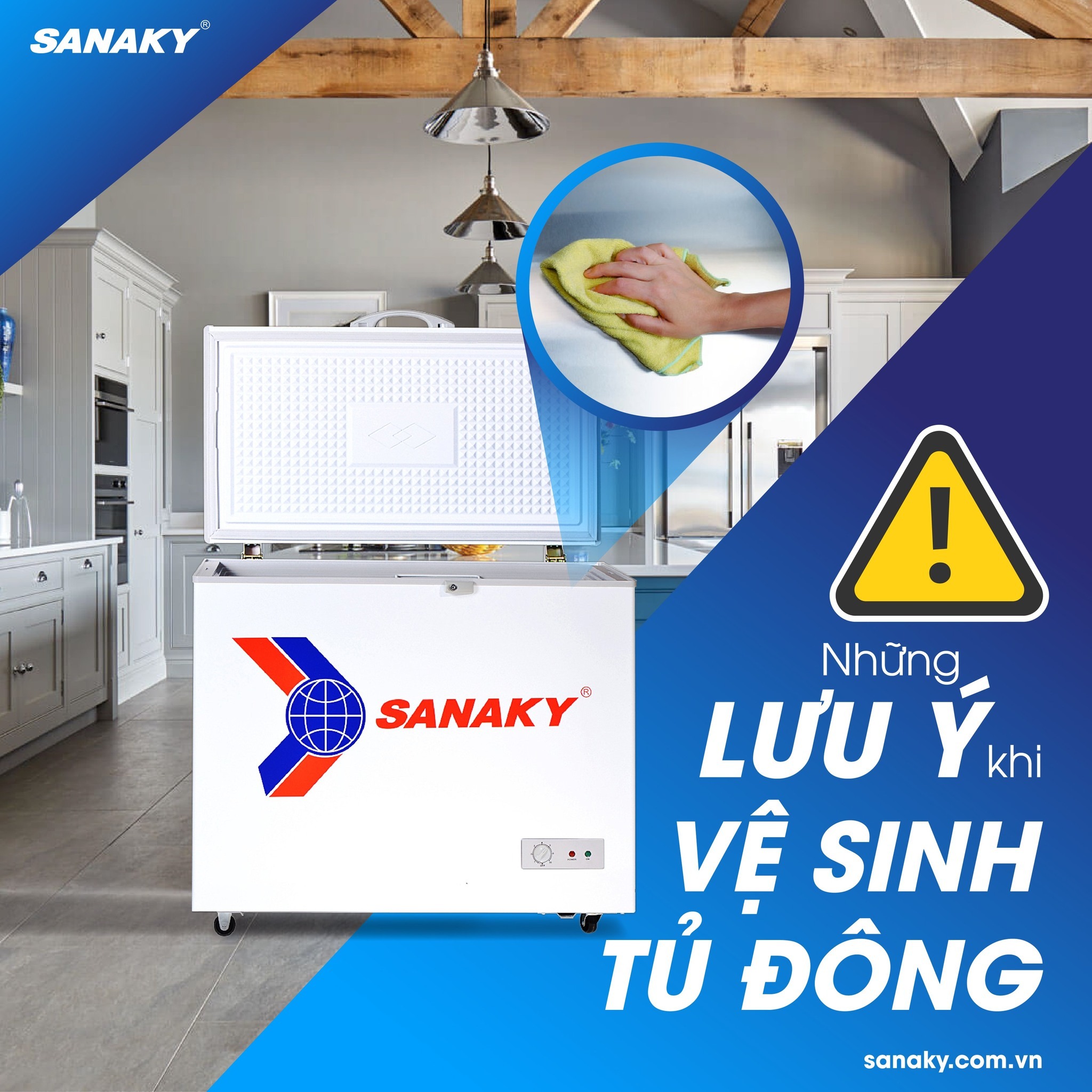 Tuyệt chiêu vệ sinh tủ đông Sanaky không hề tốn công mà bạn nên tham khảo