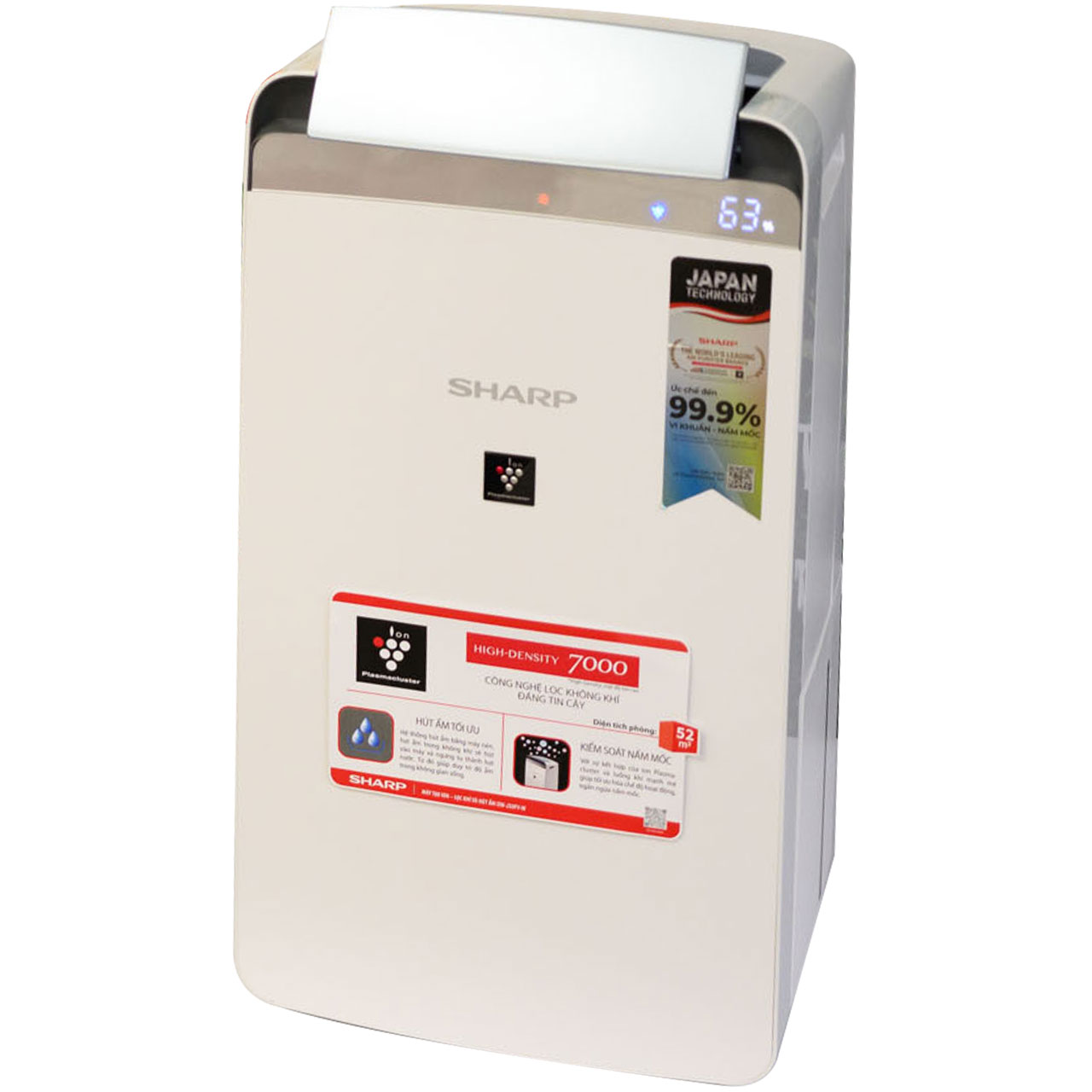 Máy Lọc Không Khí Hút Ẩm Sharp DW-J20FV-W