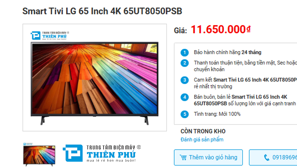 Tại sao nên mua Smart tivi LG 65 inch 5 65UT8050PSB sớm hơn dịp tết?