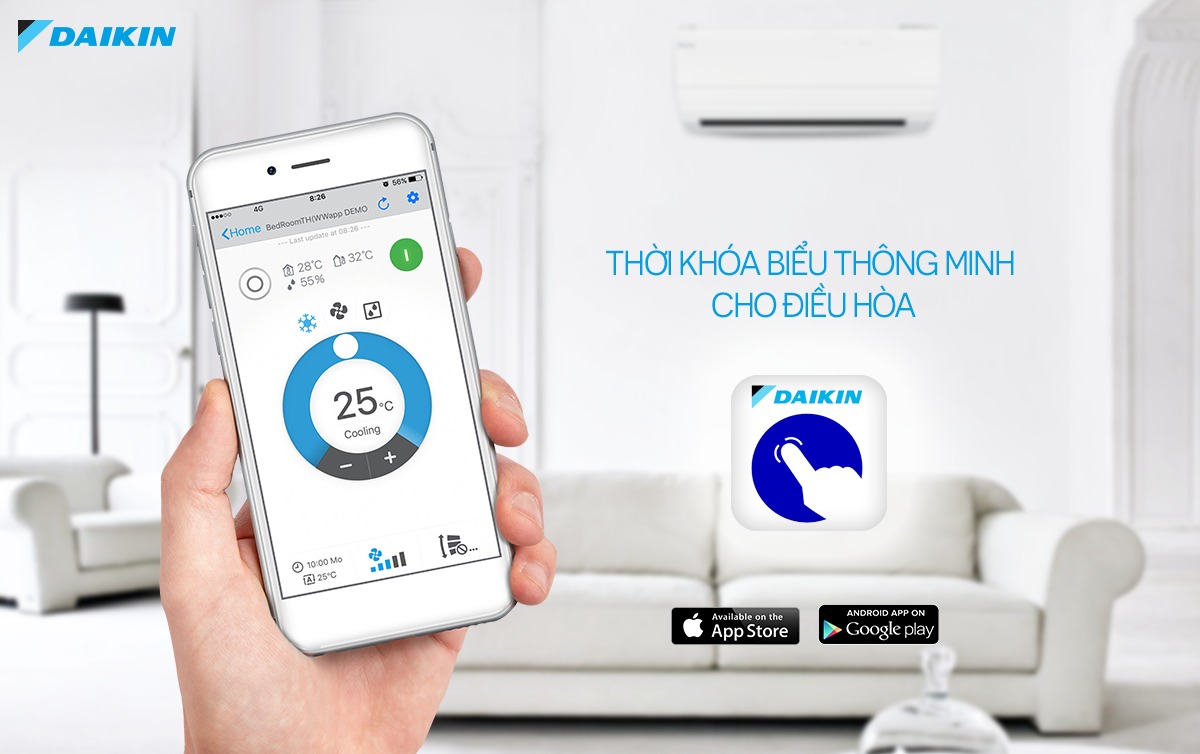 Hướng dẫn cách kết nối điều hòa Daikin qua tính năng D-mobile trên điện thoại