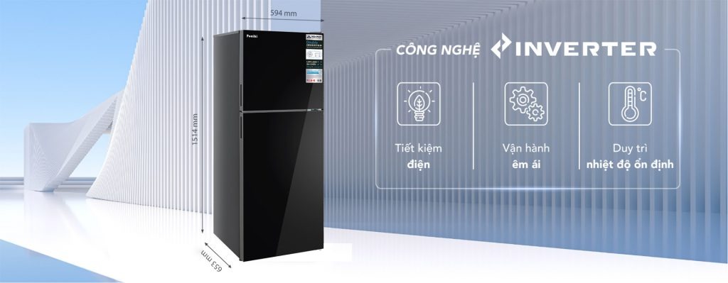 Dung tích 286 lít đáp ứng tốt cho gia đình từ 3-5 người