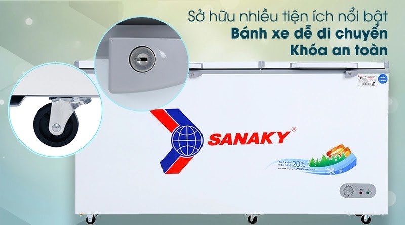 Đánh giá chi tiết chất lượng dòng sản phẩm tủ đông Sanaky 1 đông 1 mát VH-5699W1