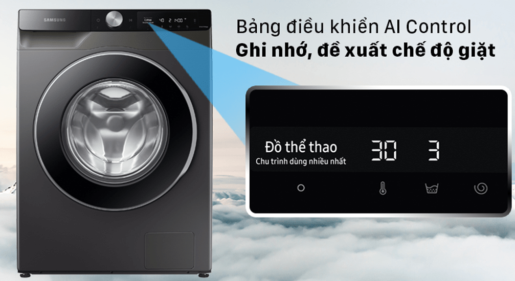 Máy giặt samsung WW90T634DLN/SV đa dạng chương trình giặt hiệu quả