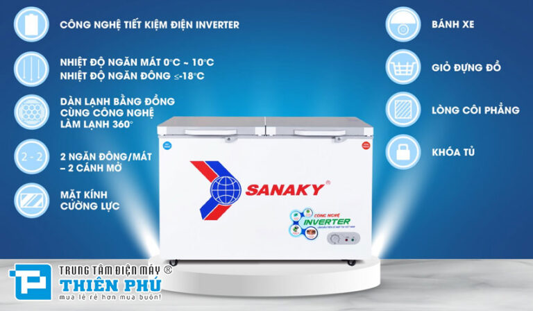 Đánh giá tổng quan về chiếc tủ đông Sanaky 2 ngăn VH-4099W4K