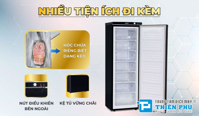 Tủ đông Sanaky VH-230VD3 mẫu tủ đông đứng lý tưởng cho gia đình nhỏ và cửa hàng tiện lợi