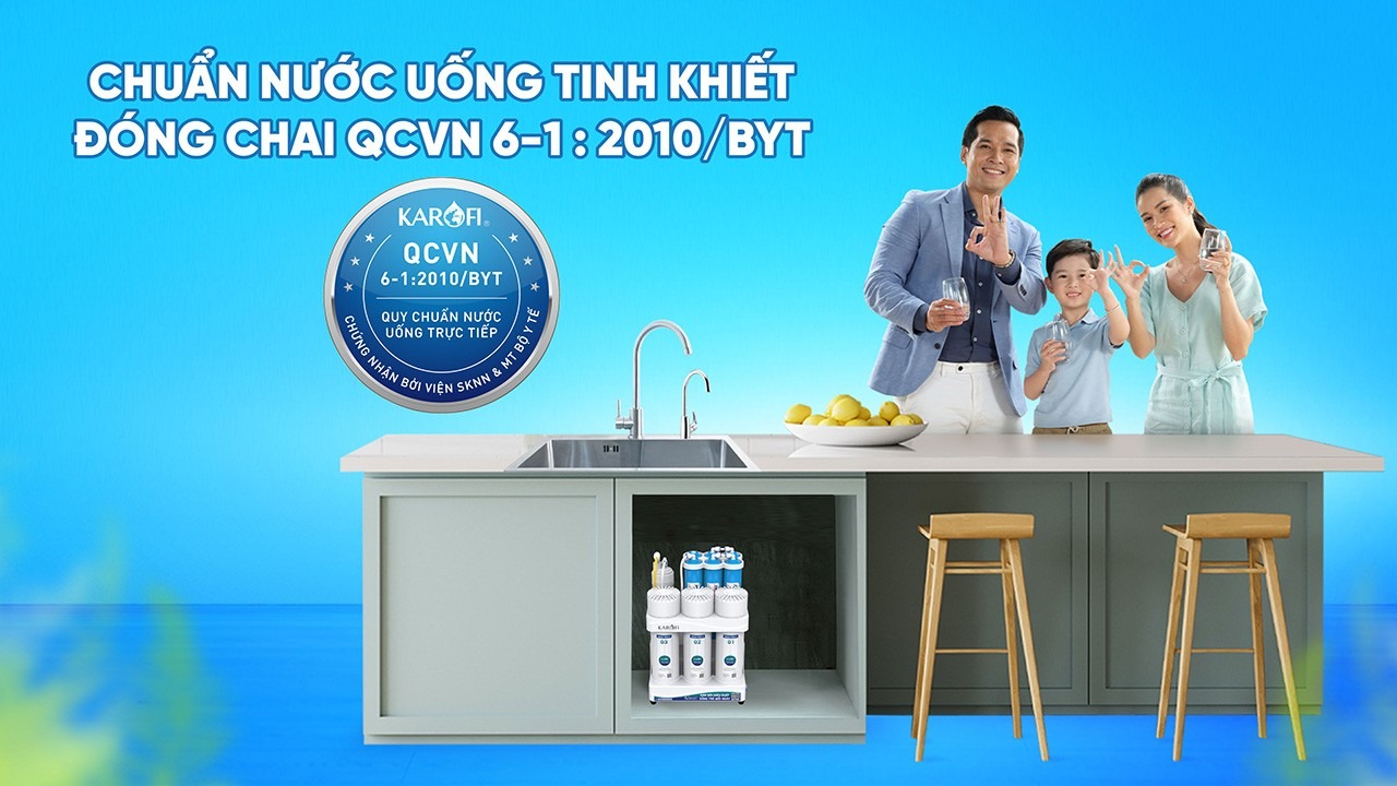 Nước sau lọc đạt chuẩn nước uống đóng chai