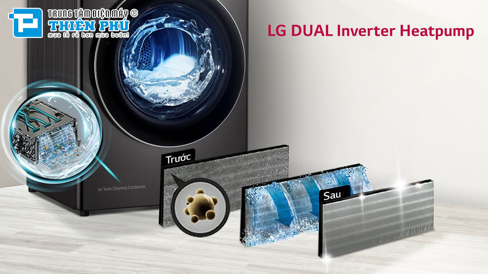 Tháp Giặt Sấy LG Inverter WashTower Giặt 14Kg Sấy 10Kg WT1410NHEG