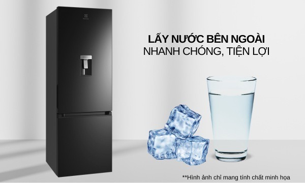 Sở hữu thiết kế vòi lấy nước ngoài 