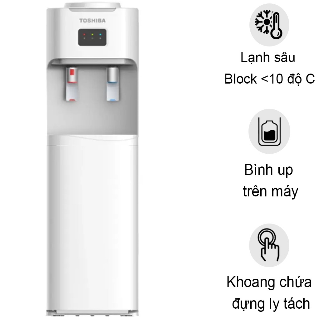 Đánh giá chi tiết về cây nước nóng lạnh Toshiba giá rẻ RWF-W1669BV(W1) có gì nổi bật?