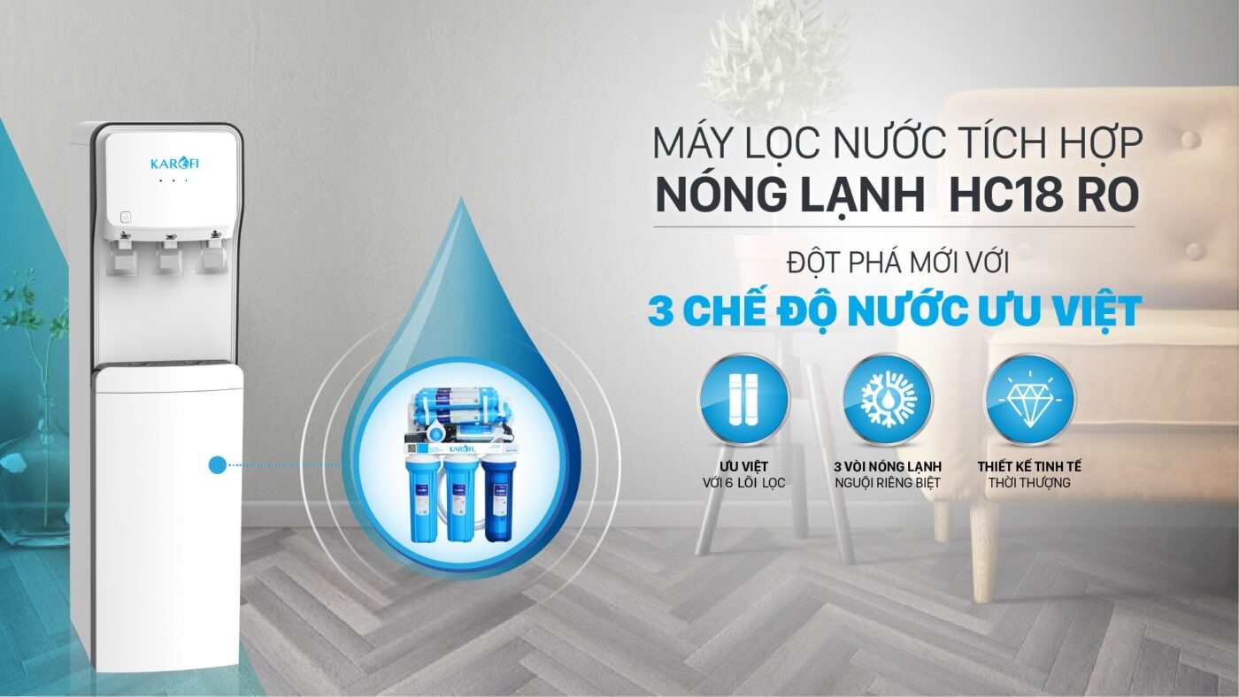 Cây nước nóng lạnh Karofi giá rẻ HC18 giải pháp tiện lợi cho nhu cầu nước uống hằng ngày