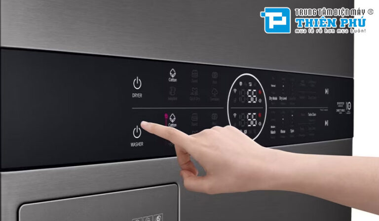 Tháp giặt sấy LG WT1410NHB giải pháp tối ưu cho gia đình đông người