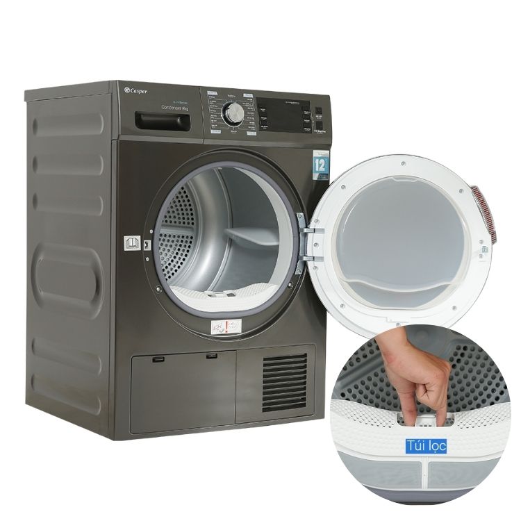 Đánh giá chi tiết máy sấy quần áo ngưng tụ Casper 8kg TD-80CGB