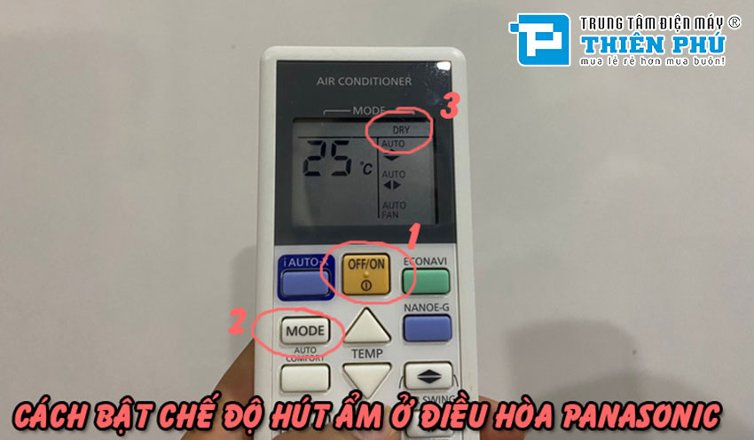 Hướng dẫn chi tiết cách bật tắt chế độ hút ẩm trên điều hòa Panasonic đời mới