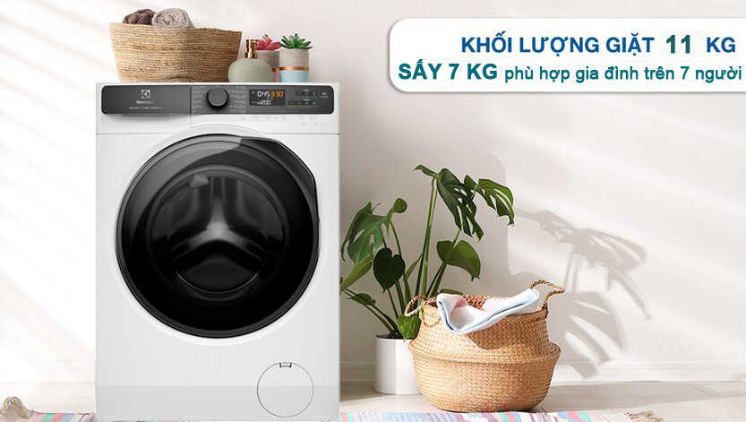 Máy giặt sấy Electrolux EWW1123P5WC 11kg thiết kế sang trọng, tính năng vượt trội