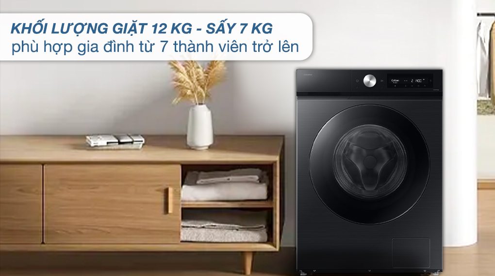  máy giặt sấy Samsung WD12DB7B85GBSV 12kg