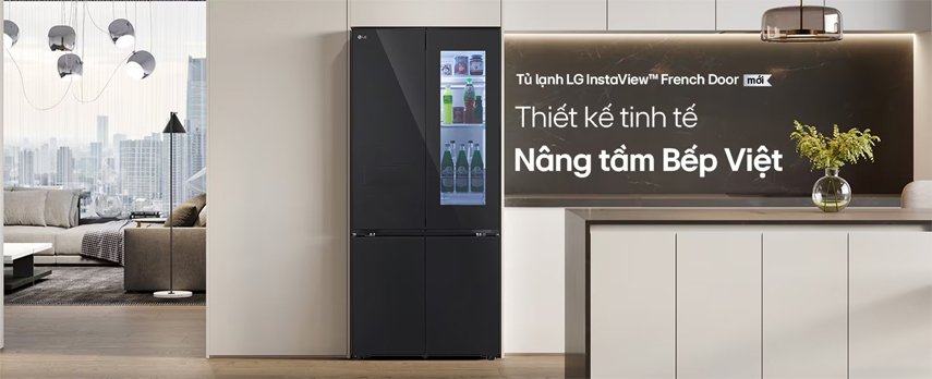 Một số thông tin cơ bản về tủ lạnh LG 4 cánh LFB61BLGAI