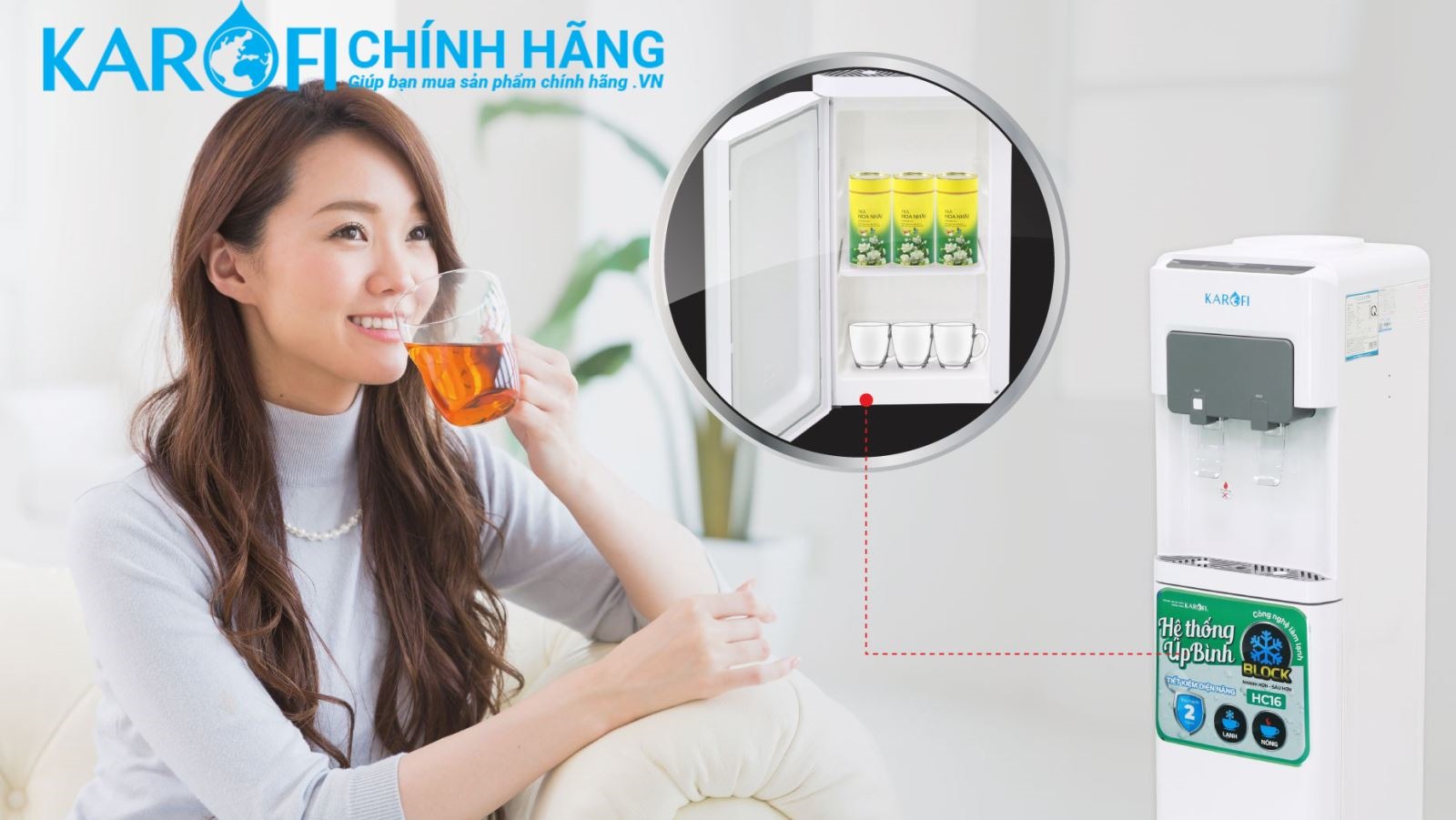 Cây nước nóng lạnh Karofi giá rẻ HC16: sự lựa chọn thông minh cho môi trường sống hiện đại