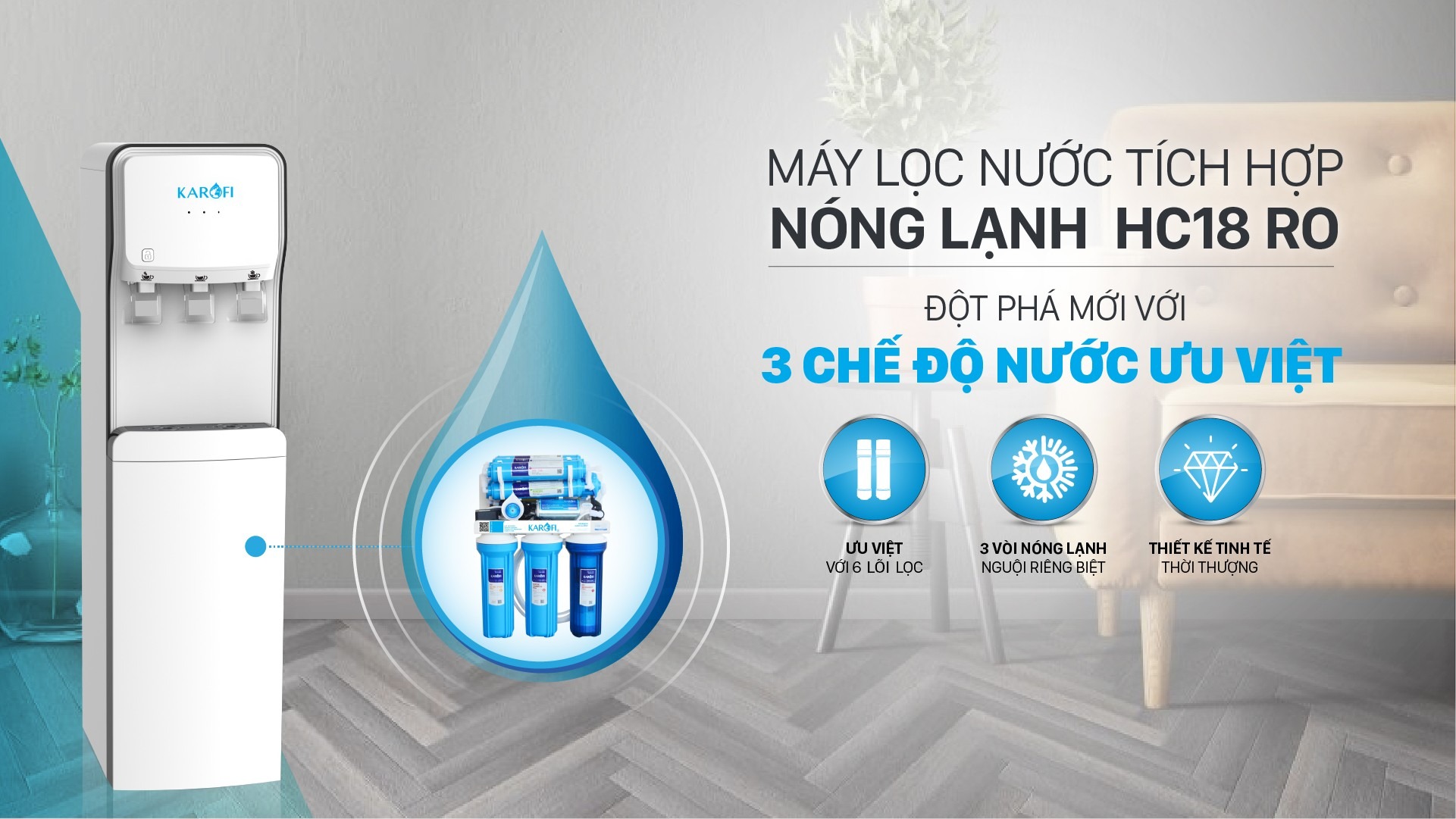  Đánh giá cây nước nóng lạnh Karofi  HC18 : Giải pháp tiện ích cho gia đình và văn phòng