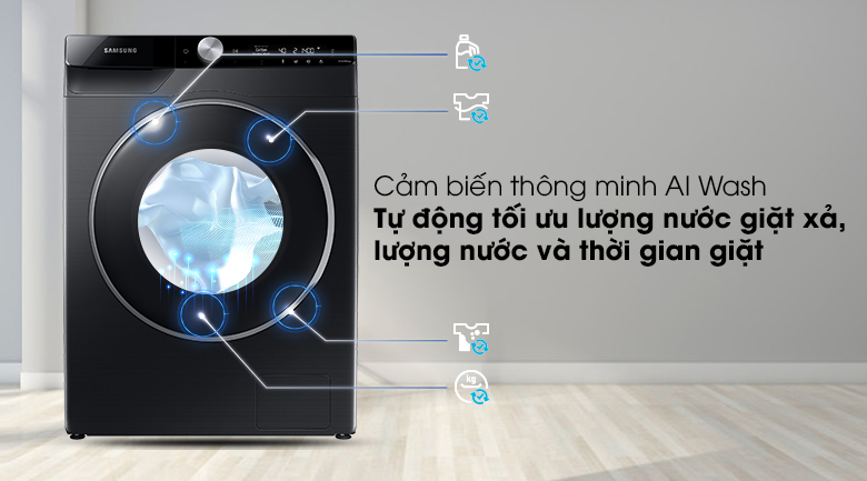 Máy giặt samsung 9Kg WW90TP44DSB/SV được đánh giá cao bởi công nghệ hiện đại